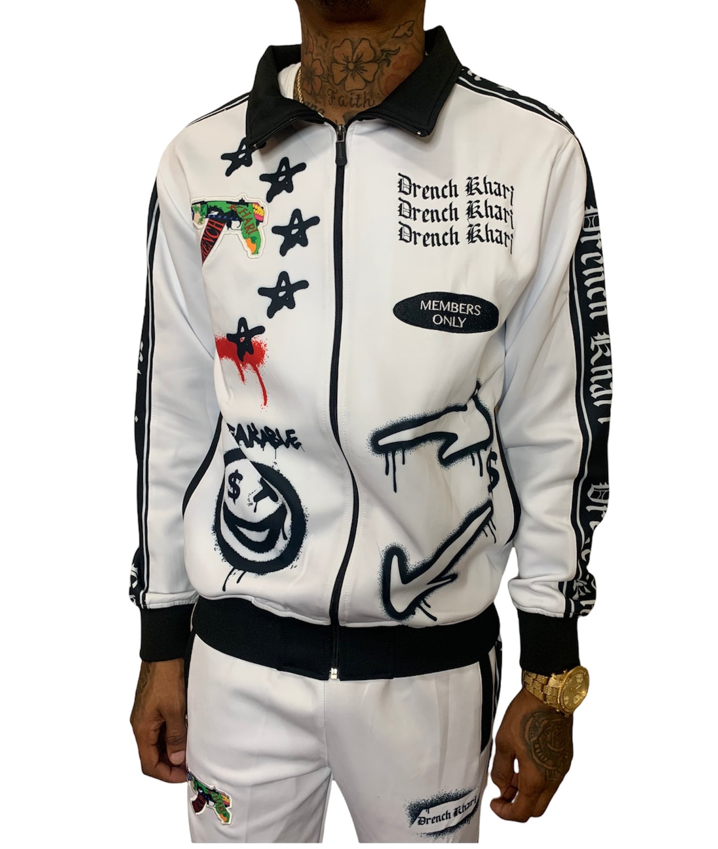 Draco Members Only Tracksuit ( White )