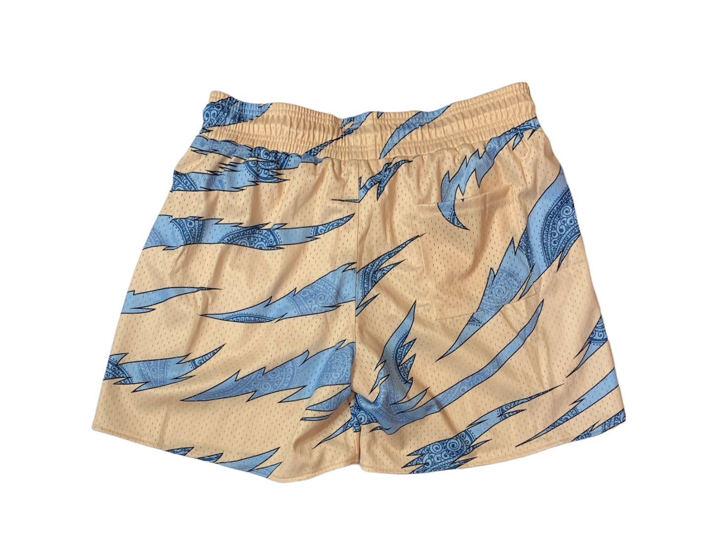 Sky Blue Tiger Stripe Shorts