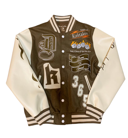 Risk Taker Letterman Jacket 2.0 (Brown)