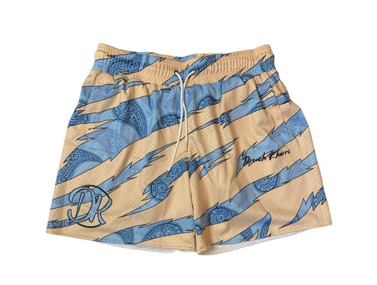 Sky Blue Tiger Stripe Shorts